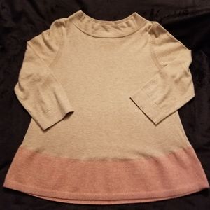 Angel of the North Sz Med beige/pink sweater